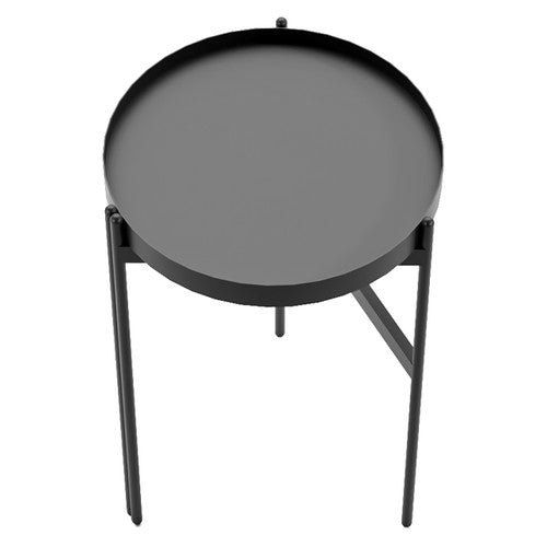 Rapidline Nido Round Side Table 400mm Diameter x 635mm Height Black / Black