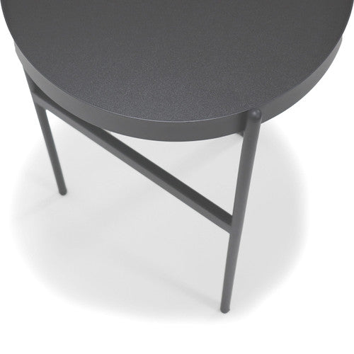Rapidline Nido Round Side Table 400mm Diameter x 635mm Height Black / Black