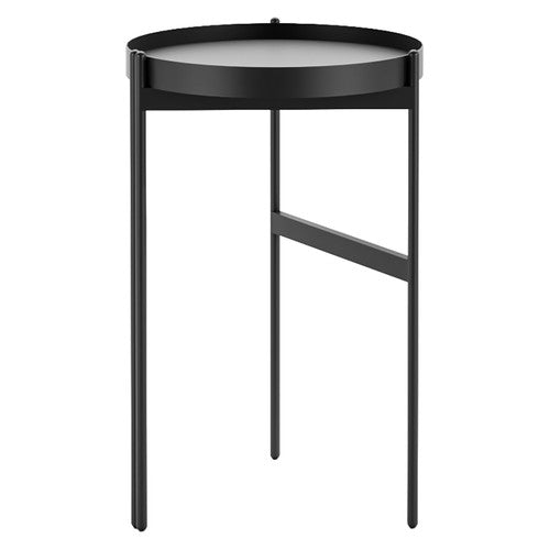 Rapidline Nido Round Side Table 400mm Diameter x 635mm Height Black / Black