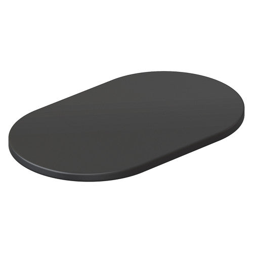 Rapidline Selene Oval Table Top 560 x 340 x 18mm Only Black