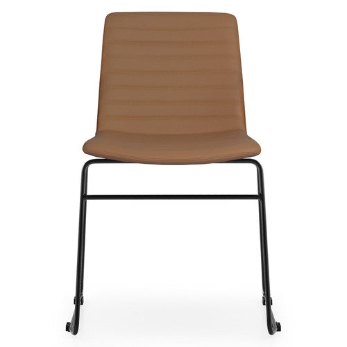 Rapidline Pixel Sled Base Breakout and Visitor Chair Amber PU / Black Base