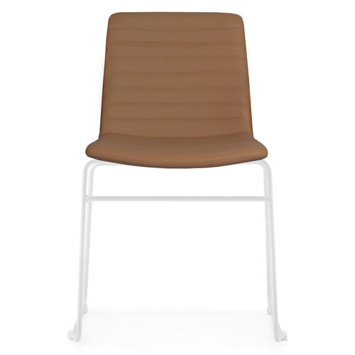 Rapidline Pixel Sled Base Breakout and Visitor Chair Amber PU / White Base