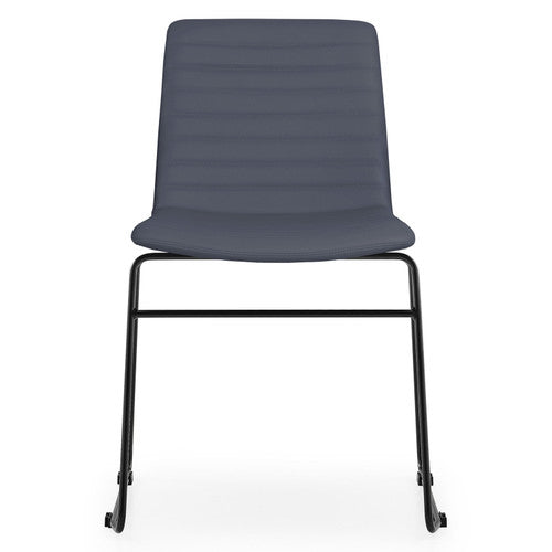 Rapidline Pixel Sled Base Breakout and Visitor Chair French Navy PU / Black Base