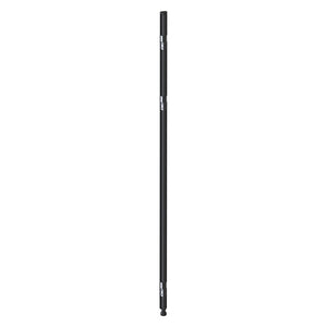 Rapidline Shush30 120 degree joining pole in black satin, a slim square section pole standing upright with a small foot at the base.