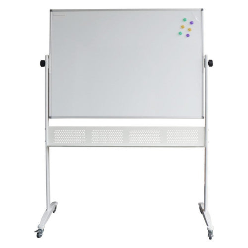 Rapidline Standard Mobile Magnetic Whiteboard 1200 x 900mm Aluminium Frame