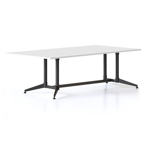 Rapidline Typhoon Meeting and Boardroom Table 2400 x 1200mm Natural White / Black
