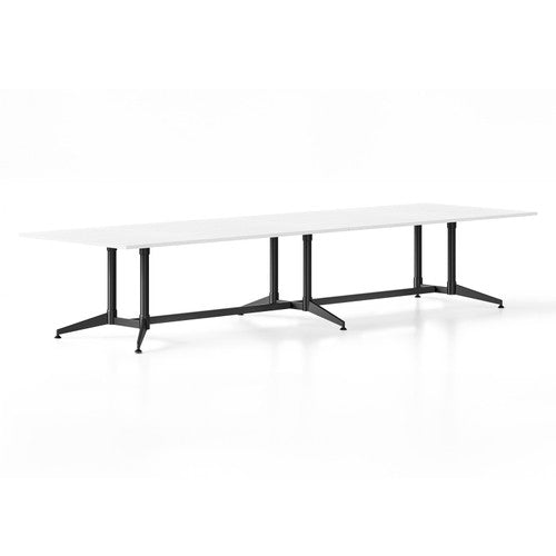 Rapidline Typhoon Meeting and Boardroom Table 3200 x 1200mm Natural White / Black