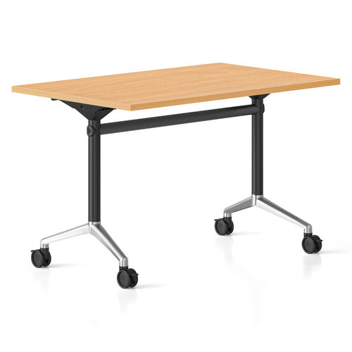 Rapidline Typhoon Flip Top Table 1200 x 600mm Beech / Black Aluminium