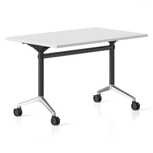 Rapidline Typhoon Flip Top Table 1200 x 600mm Natural White / Black Aluminium