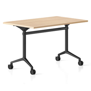 Rapidline Typhoon Flip Top Table 1500 x 750mm Natural Oak / Black