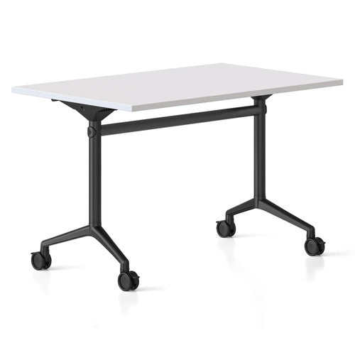 Rapidline Typhoon Flip Top Table 1800 x 750mm Natural White / Black