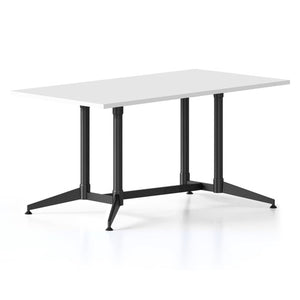 Rapidline Typhoon Meeting and Boardroom Table 1500 x 750mm Natural White / Black