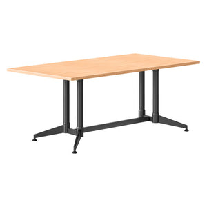 Rapidline Typhoon Meeting and Boardroom Table 1800 x 750mm Beech / Black