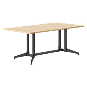 Rapidline Typhoon Meeting and Boardroom Table 1800 x 750mm Natural Oak / Black