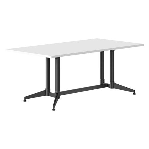 Rapidline Typhoon Meeting and Boardroom Table 1800 x 750mm Natural White / Black