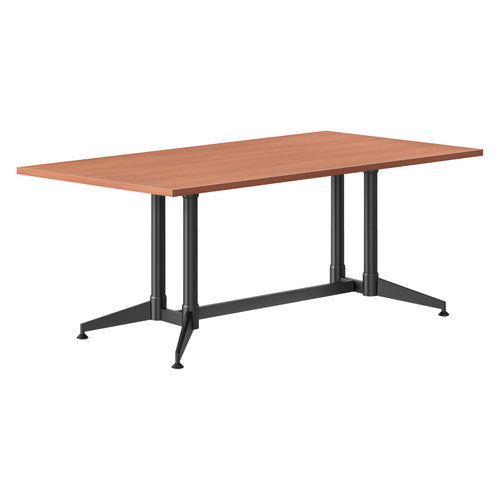 Rapidline Typhoon Meeting and Boardroom Table 1800 x 900mm Cherry / Black