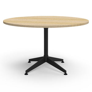 Rapidline Typhoon 4 Star Round Meeting Table 1200mm Diameter Natural Oak / Black