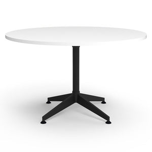 Rapidline Typhoon 4 Star Round Meeting Table 1200mm Diameter Natural White / Black