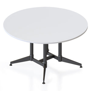 Rapidline Typhoon Large Round Meeting Table 1500mm Diameter Natural White / Black