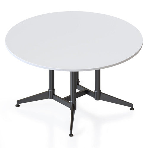 Rapidline Typhoon Large Round Meeting Table 1500mm Diameter Natural White / Black