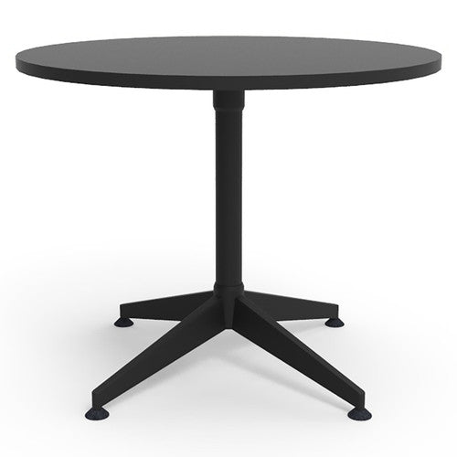 Rapidline Typhoon 4 Star Round Meeting Table 900mm Diameter Black / Black