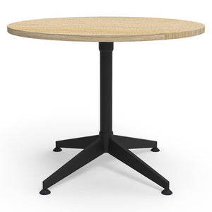 Rapidline Typhoon 4 Star Round Meeting Table 900mm Diameter Natural Oak / Black