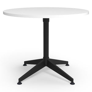 Rapidline Typhoon 4 Star Round Meeting Table 900mm Diameter Natural White / Black