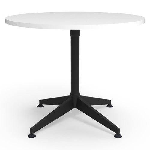 Rapidline Typhoon 4 Star Round Meeting Table 900mm Diameter Natural White / Black