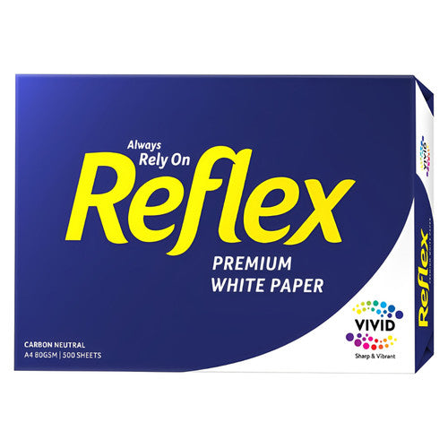 Reflex Copy Paper A4 80gsm Carbon Neutral White Carton of 15 (500 Sheets Each)