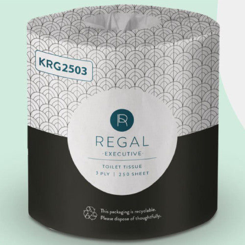 Regal Executive 3 Ply Toilet Tissue 250 Sheets Pack of 48