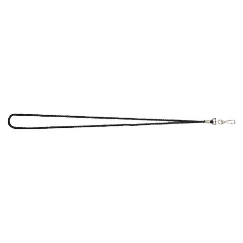 Rexel Cord Style Lanyard with Swivel Clip Black Hangsell Pack of 10