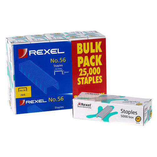 Rexel No. 56 Staples Box of 5000 Bulk Pack of 5