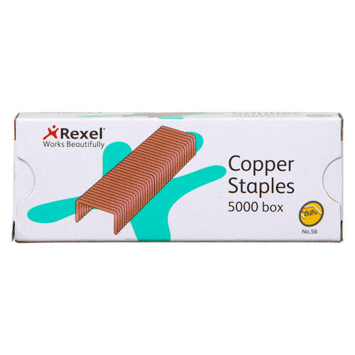 Rexel No. 56 26/6 Copper Staples Box of 5000
