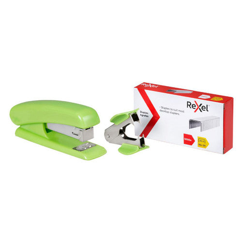 Rexel Stapler Set Lime Value Pack