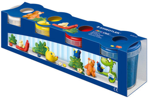 Staedtler Noris Club Modelling Dough Assorted 4 Basic Colours 8134 01
