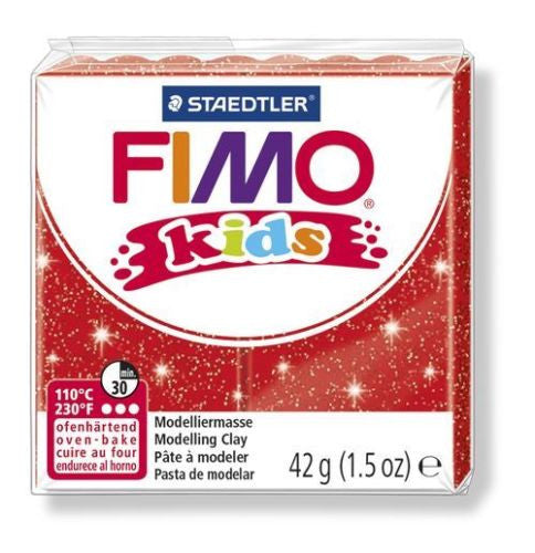Fimo Kids Modelling Clay Glitter Red