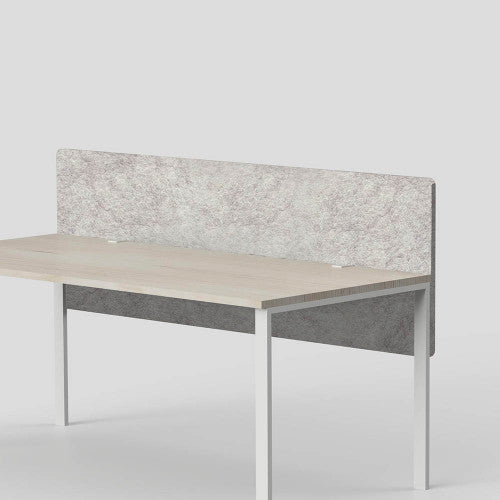 SANA Altitude Dual Above and Below Desk Screen 1800 x 12 x 600mm Mushroom
