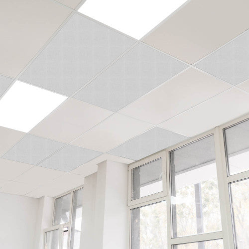 Sana Drop In Acoustic PET Ceiling Tile 1195 x 595 x 12mm Frost Pack of 8