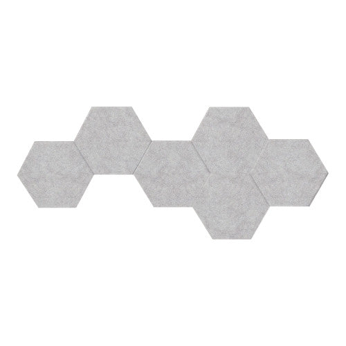SANA Easy Stick Acoustic Shape Hexagon Pinnable 300 x 260mm Mushroom Pack of 6