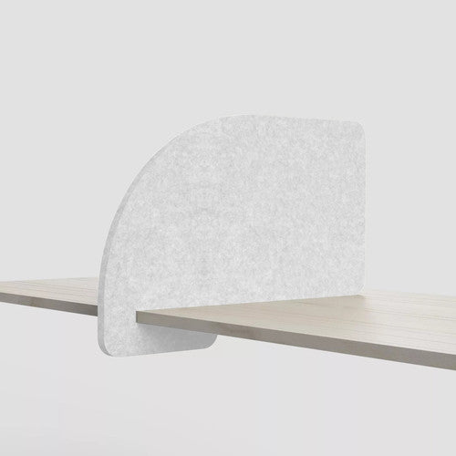 SANA Slide On Desk Screen 12mm 680 x 420mm Arc Style Frost