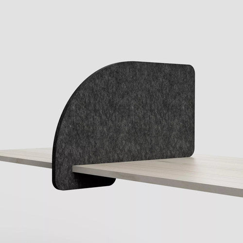 SANA Slide On Desk Screen 12mm 680 x 420mm Arc Style Shadow