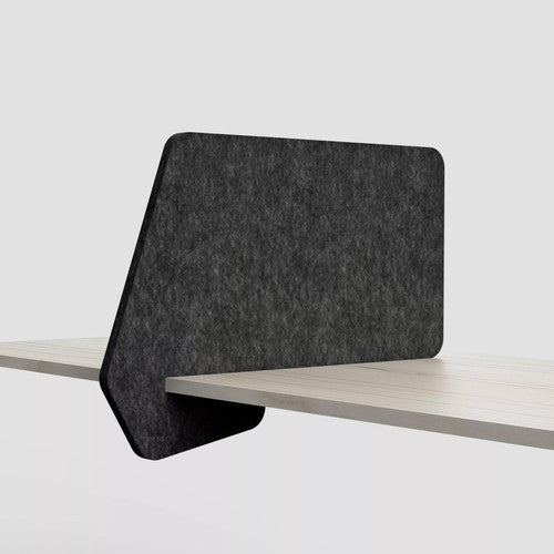 SANA Slide On Desk Screen 12mm 680 x 420mm Incline Style Shadow