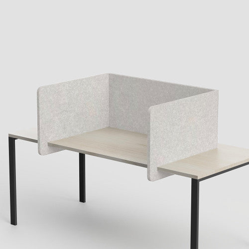 SANA Slide On Surround Desk Screen 24mm 940 x 680 x 480mm Altitude Style Mushroom