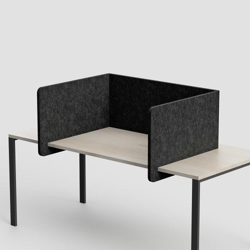 SANA Slide On Surround Desk Screen 24mm 940 x 680 x 480mm Altitude Style Shadow