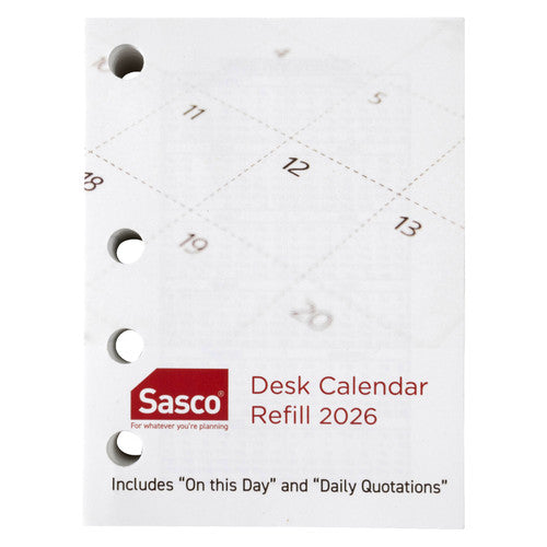 Sasco 2026 Calander Refill Side Hole 76 x 102mm