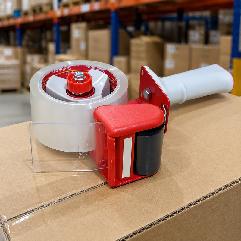Sellotape Carton Sealer and Low Noise 6 Rolls Packaging Tape 48mm x 50m Clear – view 3