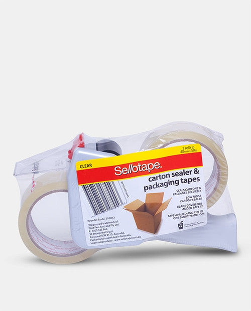 Sellotape Carton Sealer and Packaging Tape 2 Rolls 48mm x 50m Clear – view 2
