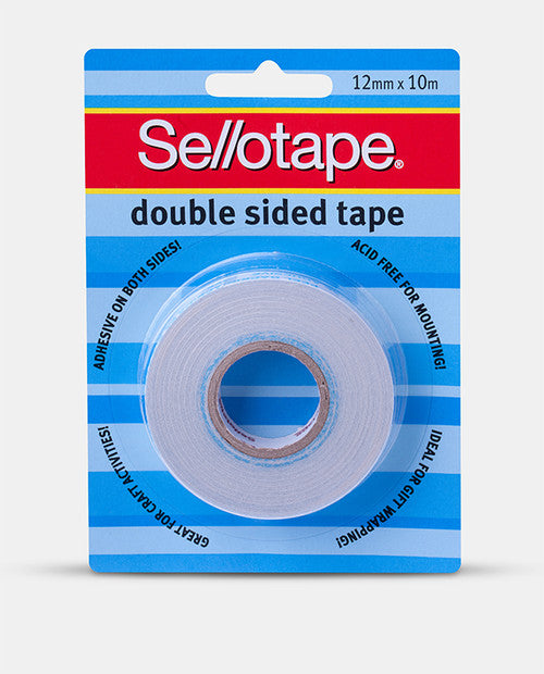 Sellotape Double Sided Tape Roll 12mm x 10m Pack of 10 Hangsell – view 2