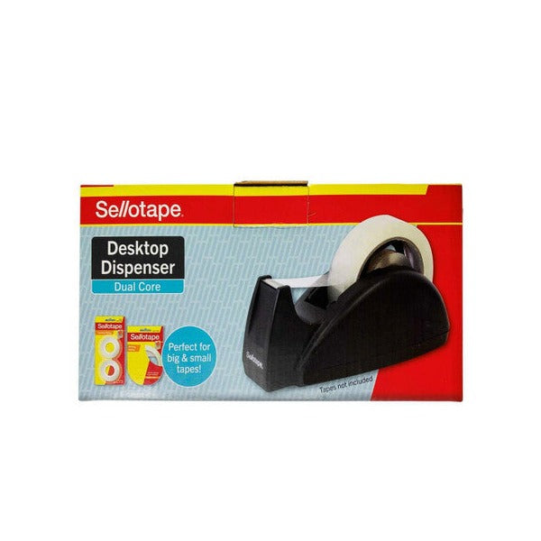 Sellotape Dual Core Desktop Dispenser for 7.6cm and 2.5cm Tape