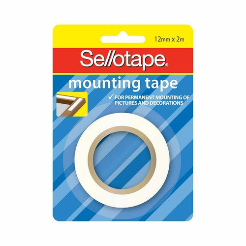 Sellotape Foam Mounting Tape Roll 12mm x 2m Pack of 6 Hangsell – view 2